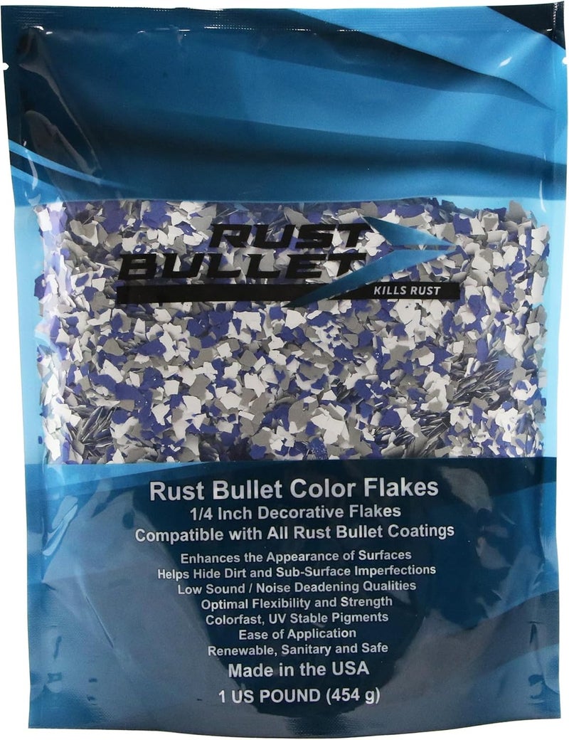 RUST BULLET Decorative Color Flakes - Midnight Blend - Customize Concrete Floors with 1 LB of Durable, UV-Resistant Vinyl Chips for Stunning, Long-Lasting Designs - Image 2